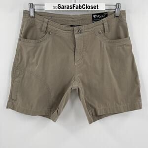 Kuhl Shorts Khaki Hiking Stretch Utility Zip Pocket 6”‎ Inseam Women’s Size 10